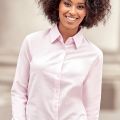 CHEMISE FEMME MANCHES LONGUES. COTON OXFORD / POLYESTER. TXS A 4XL - ROSE