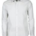 CHEMISE HOMME MANCHES LONGUES. POLYESTER / COTON. TS A 3XL - BLANC