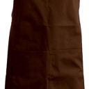 tablier sommelier. uni polyester / coton. dimensions h90 x l76 poche h20 x 31,5 cm. tu - marron