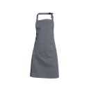 tablier andrea. uni polyester / coton. dimension 85 x 70 cm. tu - gris fonce